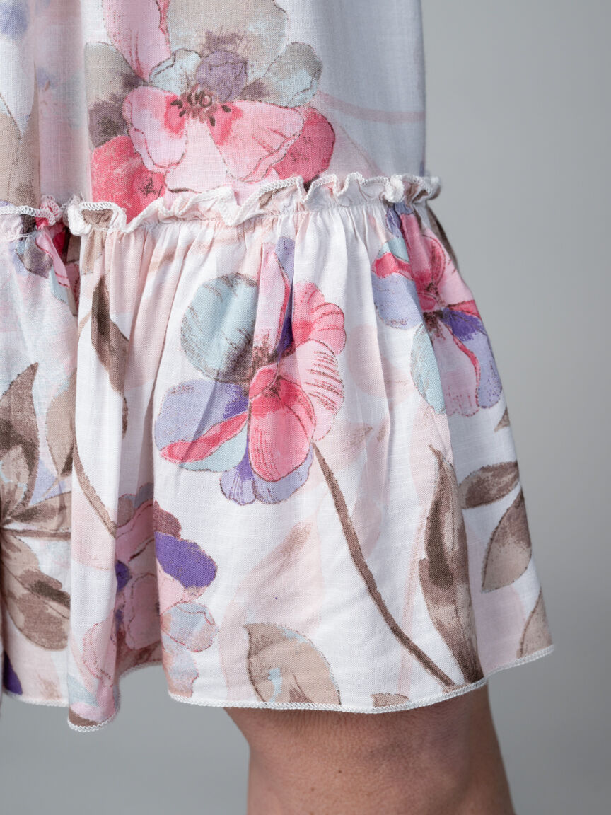 Sleeveless Printed Knee Length Dress