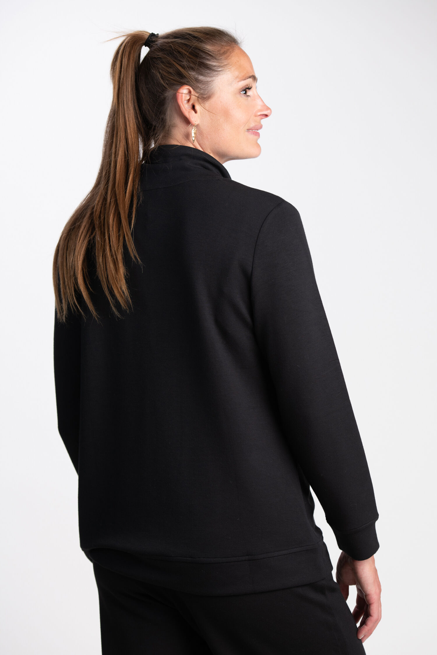 Drawcord Neck Long Sleeve Top  Image 4