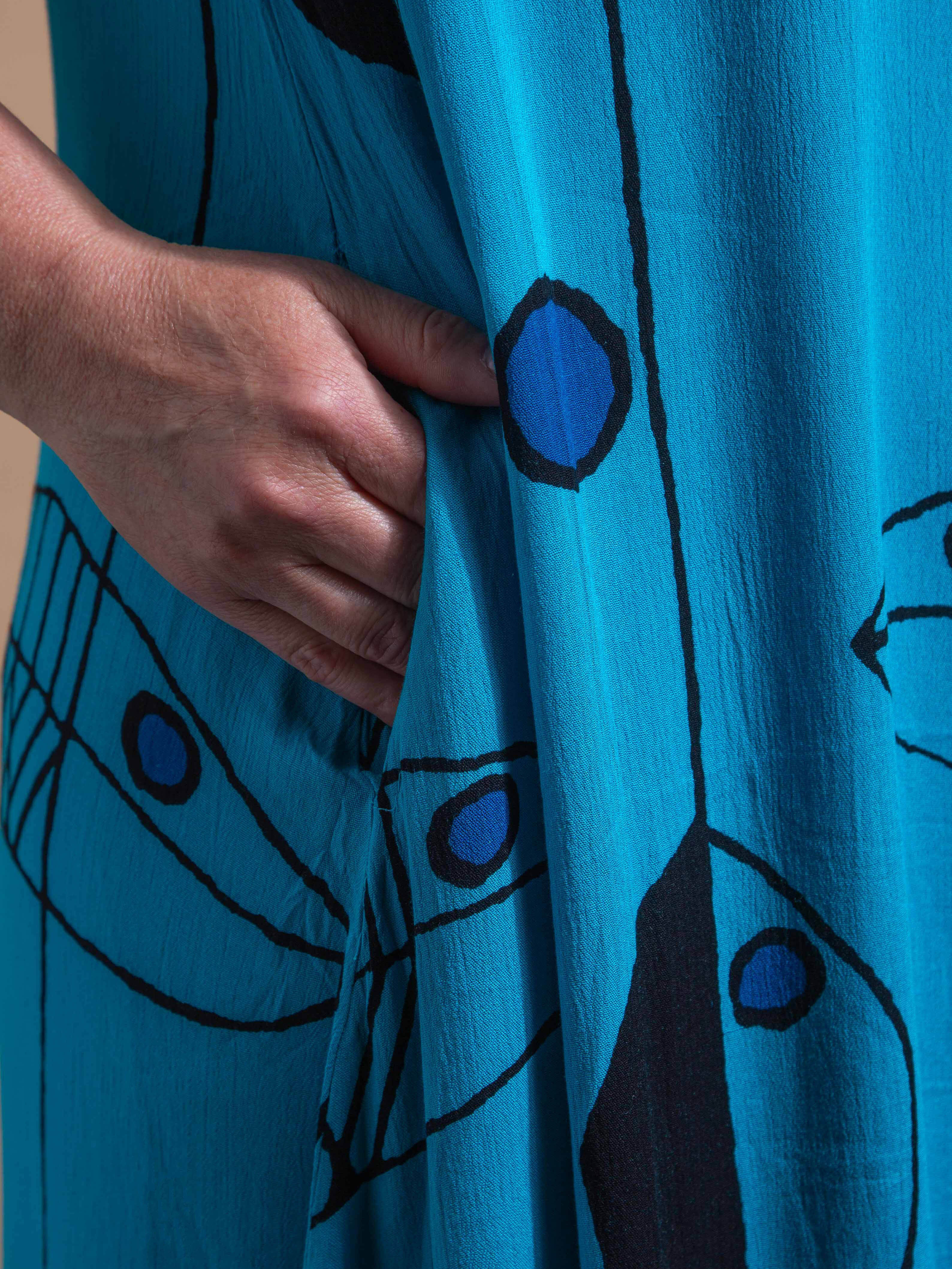 Fish Print Umbrella Dress Image 4