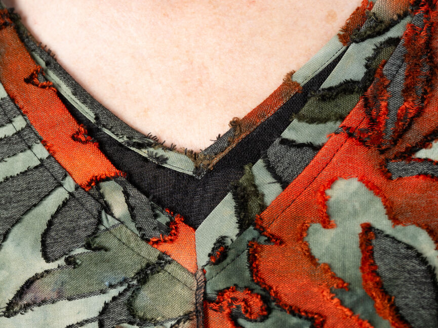 Long Sleeve V Neck High Low Floral Top Image 5