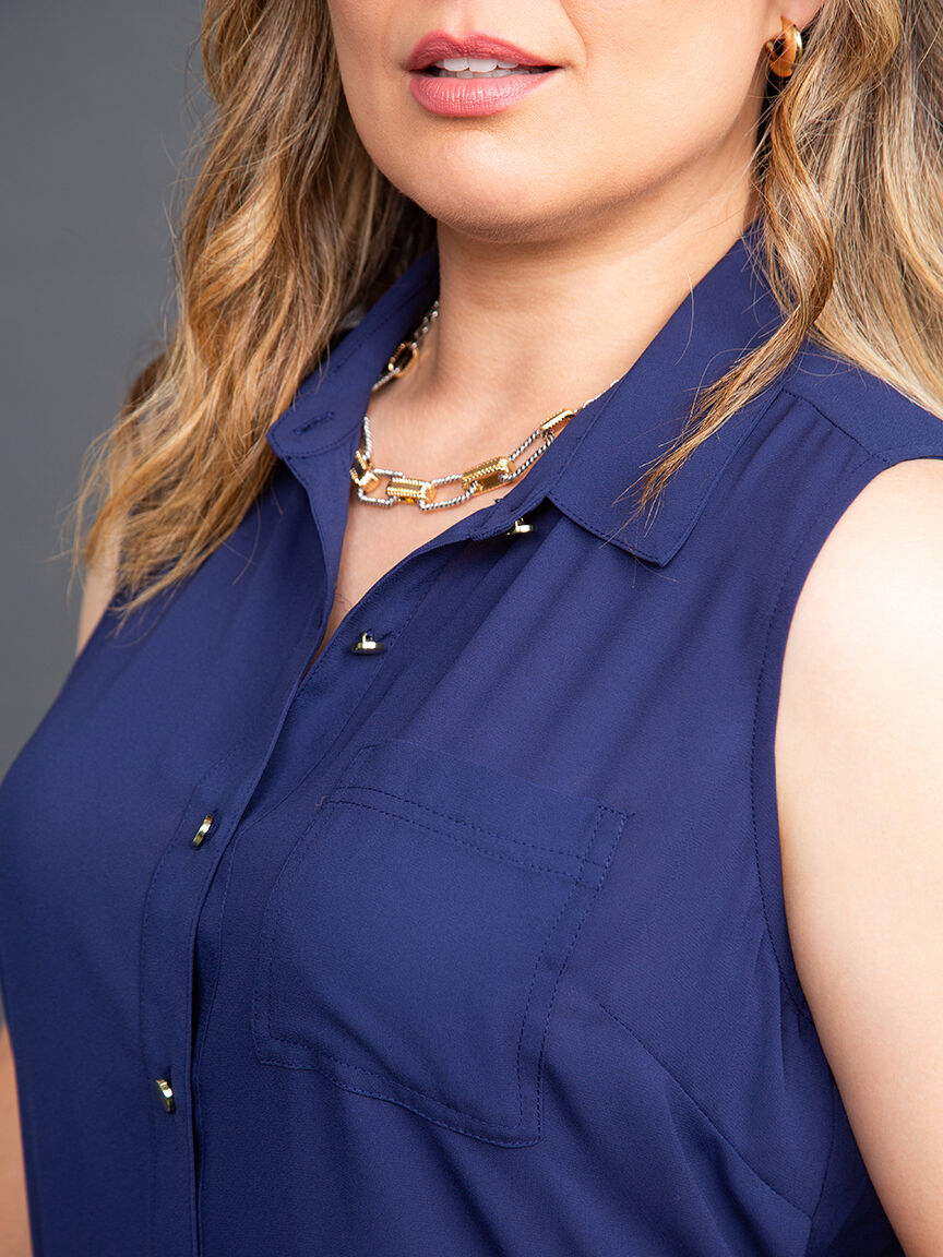 Sleeveless Georgette Blouse Image 5