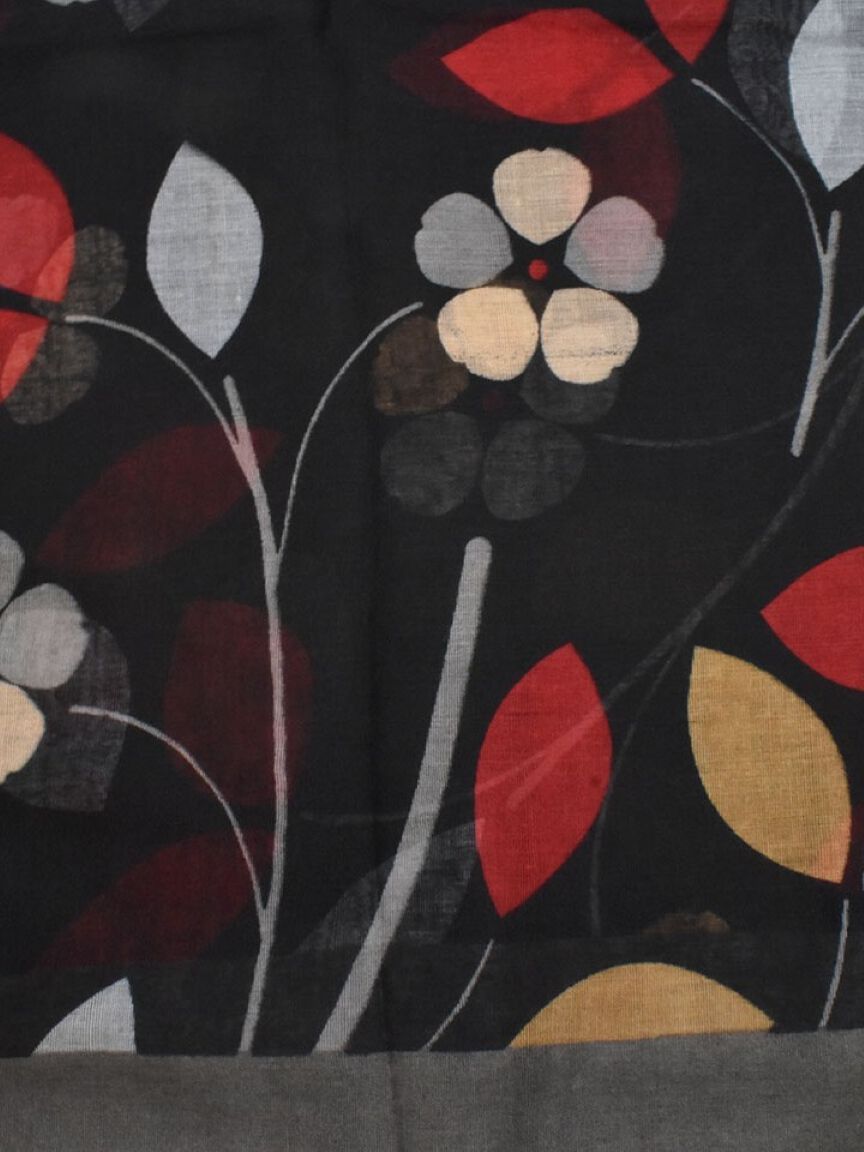 Lightweight Floral/Leaf Print Scarf