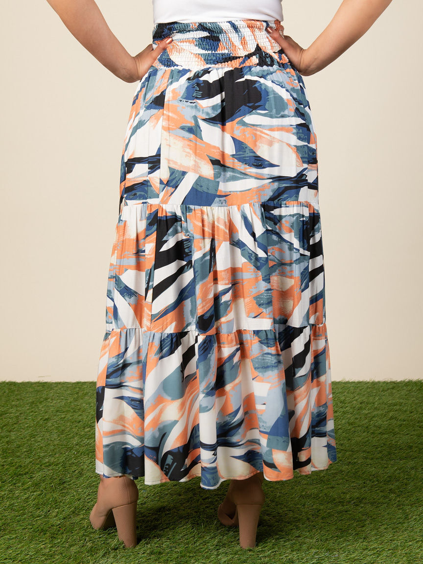 Maxi Skirt Tiered Elastic Waistband  Image 2