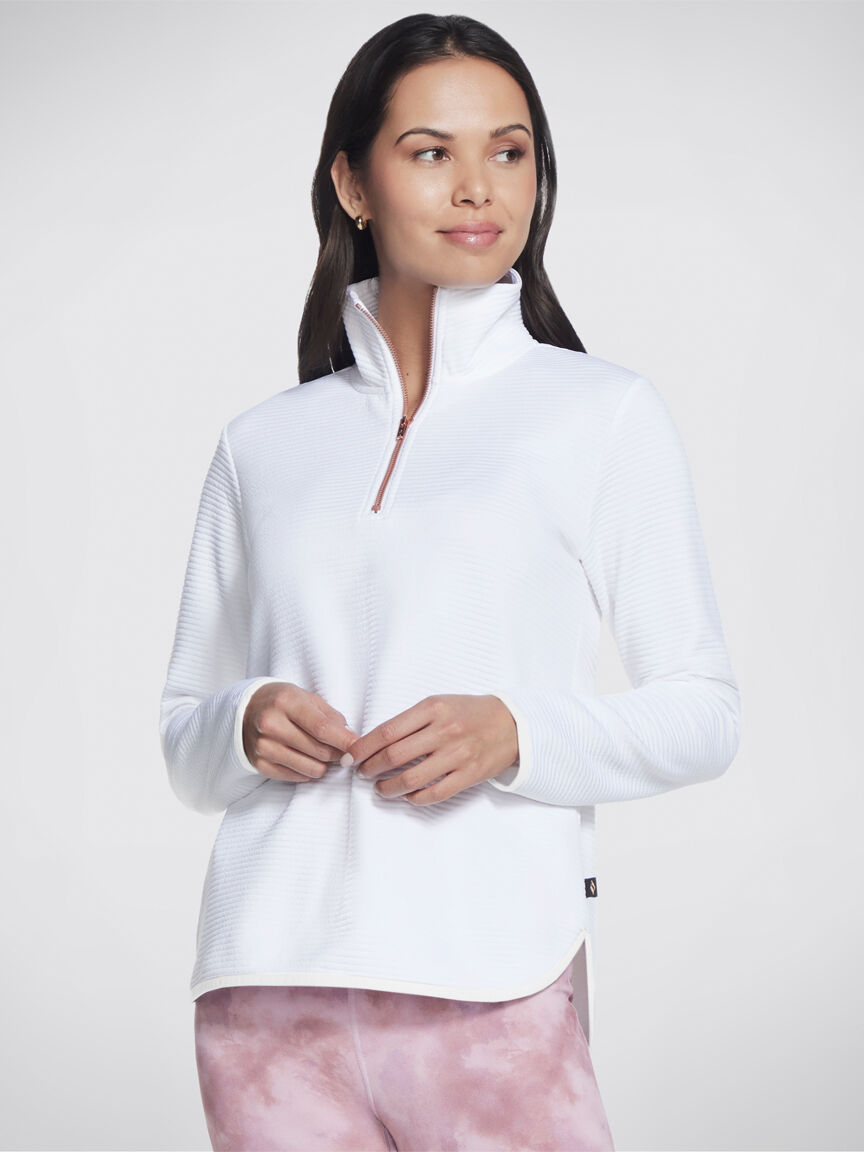 Soft-Knit Ottoman &frac14; Zip Pullover Image 1
