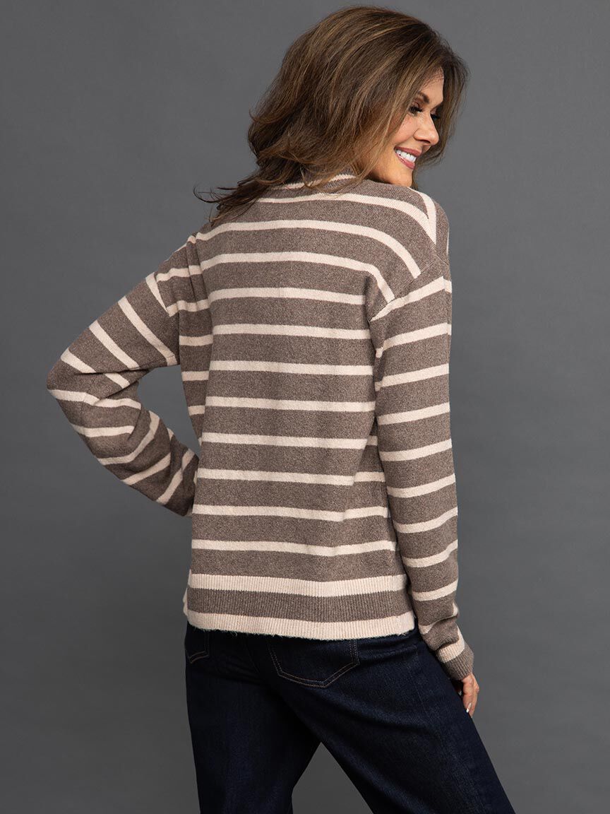 Long Sleeve Cable Knit Sweater Image 4