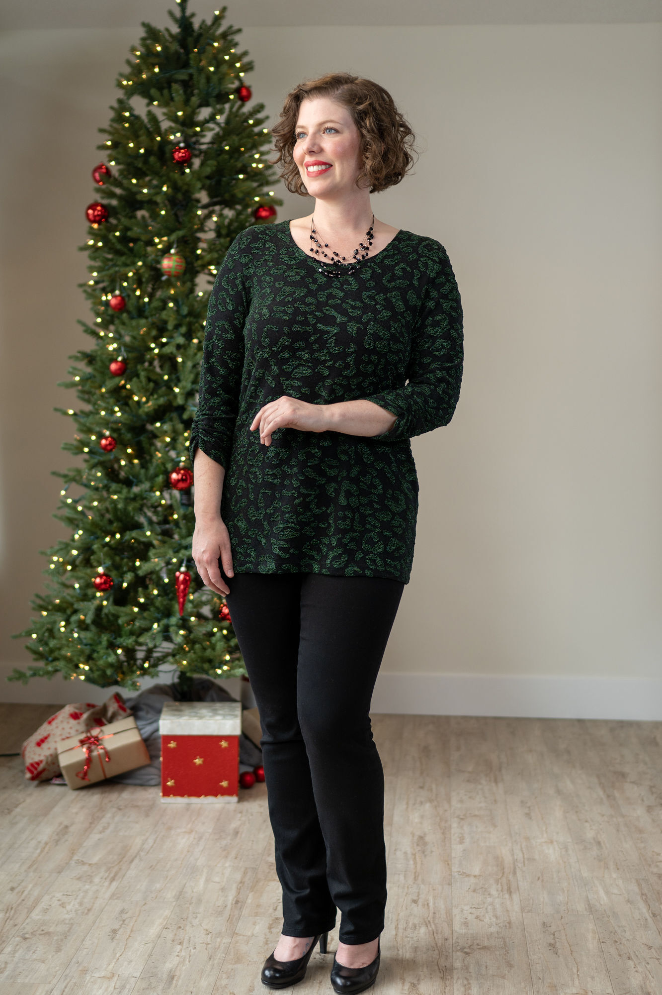 Sparkly Green Ruchin Shirt Image 3