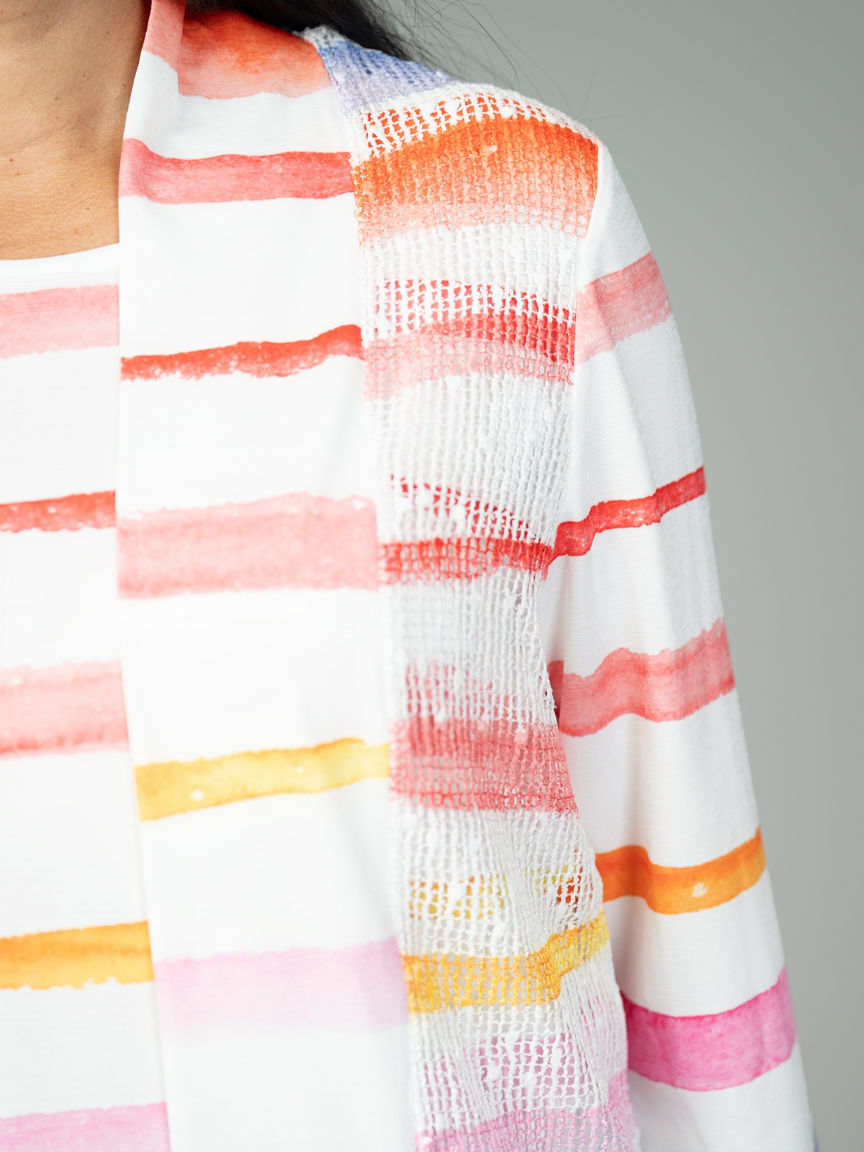 3/4 Sleeve Faux Twin Set