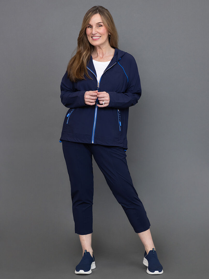4-Way Stretch Hooded Jacket With Contrast Detail  Image 1