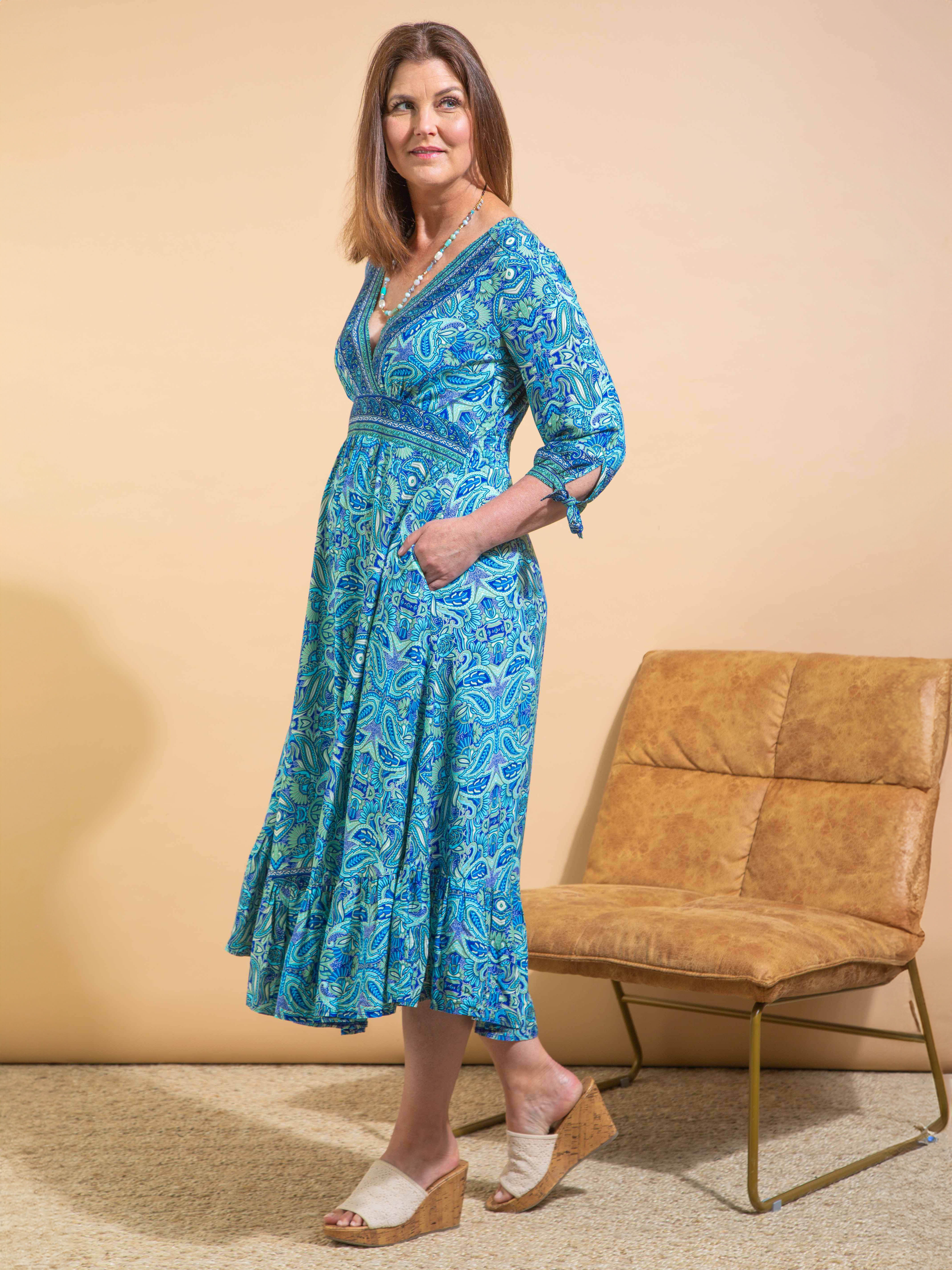 Surplice Neck Maxi Dress Image 2