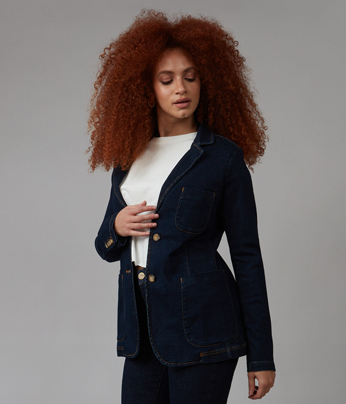 Tilly Denim Blazer Image 3
