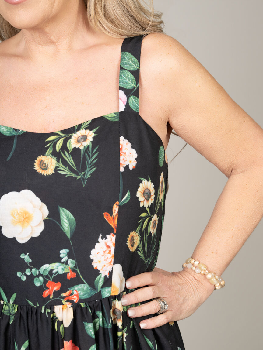 Sleeveless Tiered Summer Maxi Dress