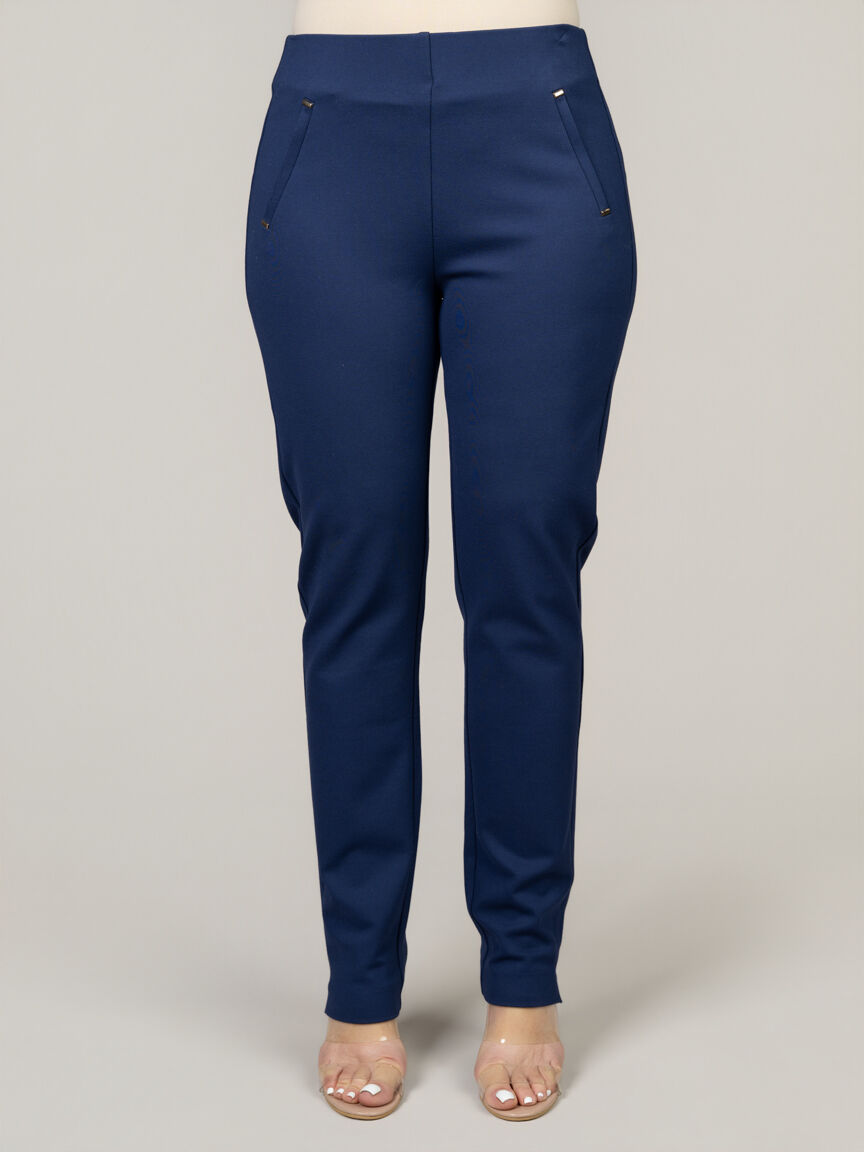 Petite Pull-On Slim Leg Trousers