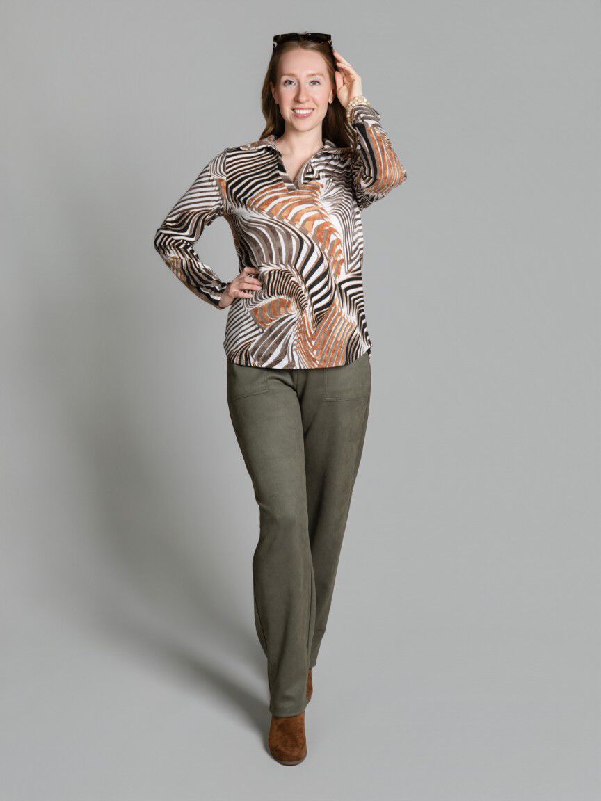 Pull-On Straight Leg Pants