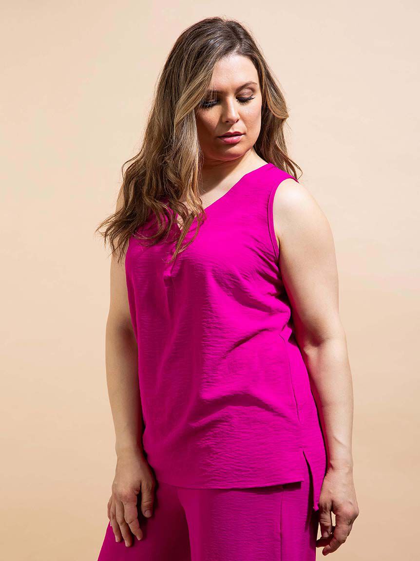 Sleeveless V-Neck Top