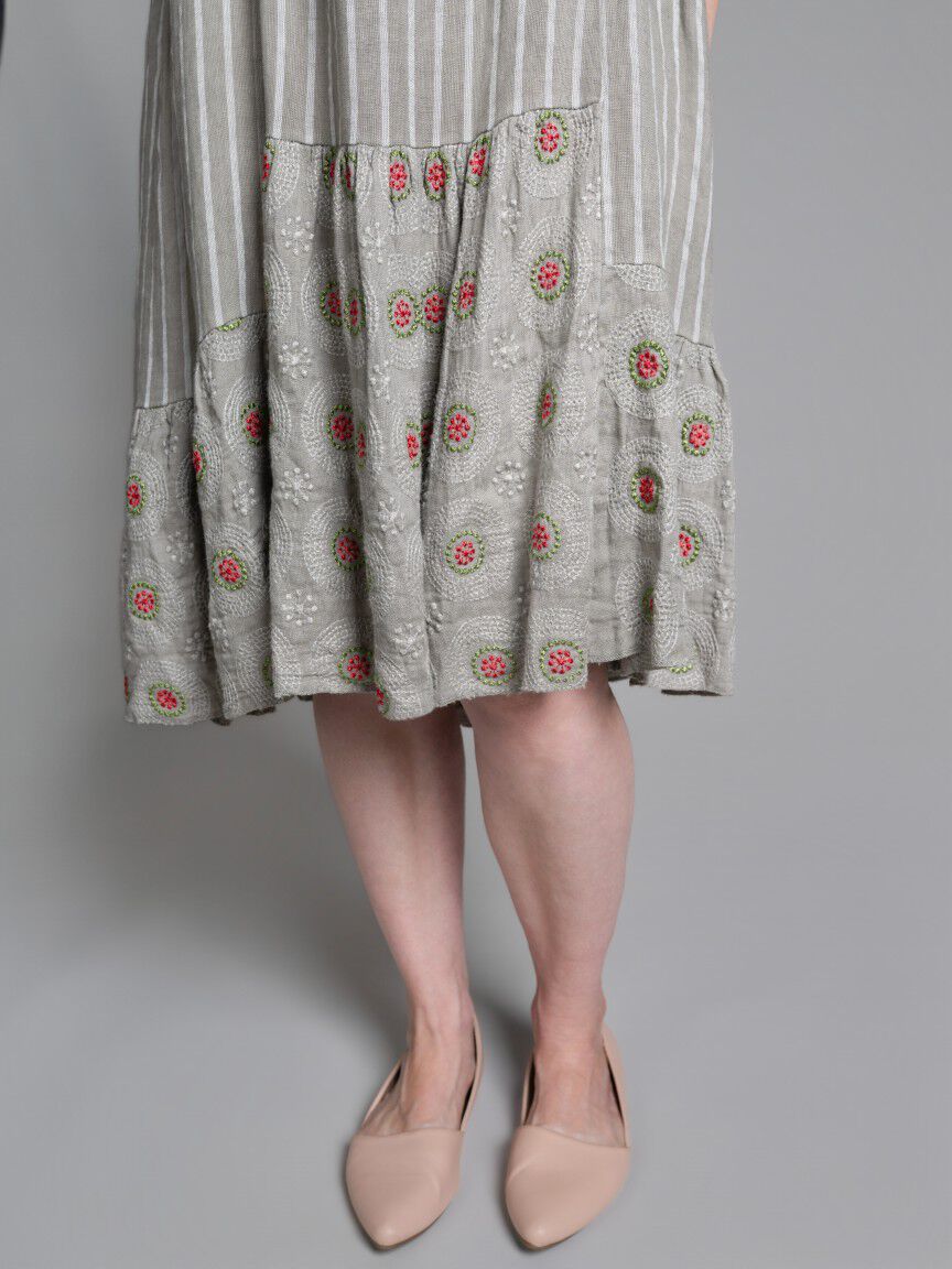 Mixed Panel Sleeveless Dress