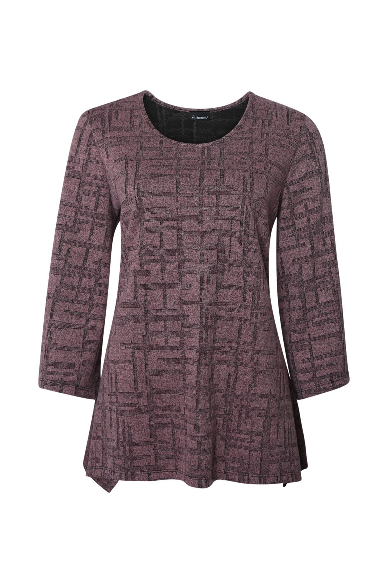 3/4 Wide Sleeve Fit and Flare Top   Image 1