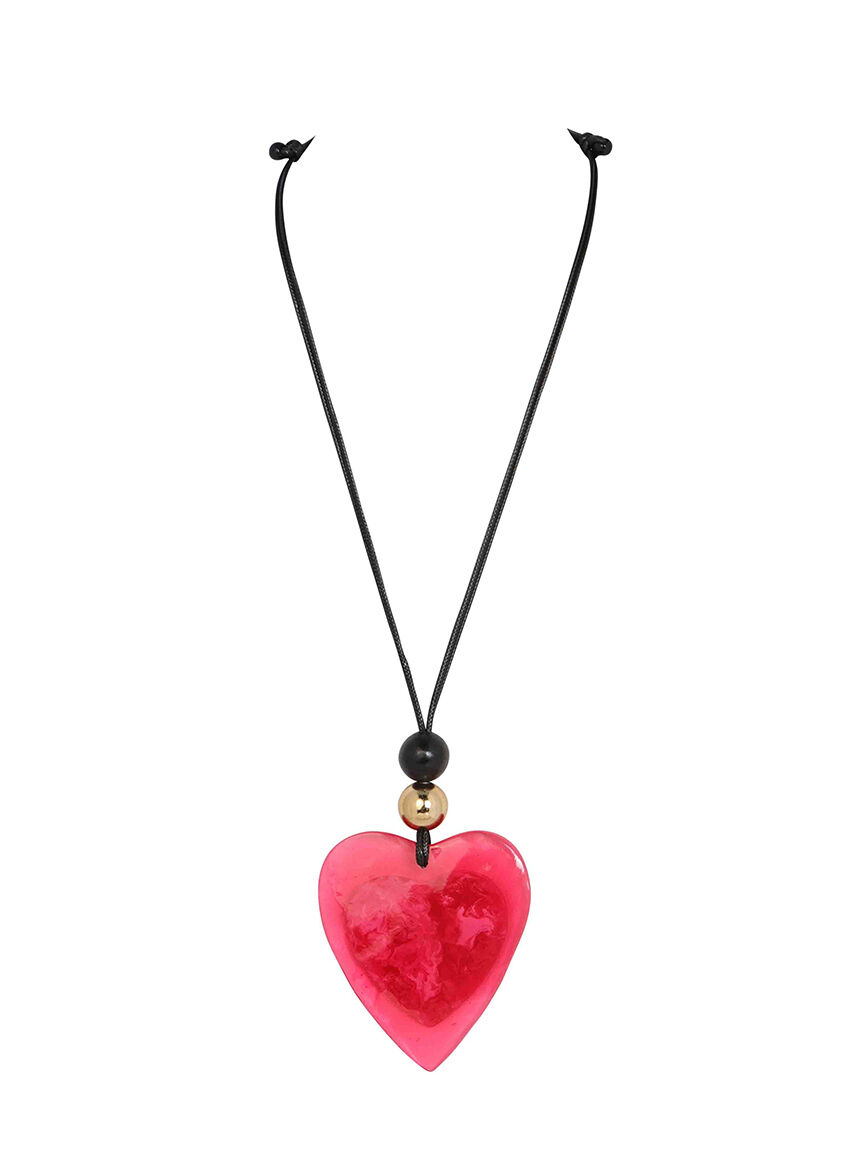 Heart Pendant Long Necklace Image 1