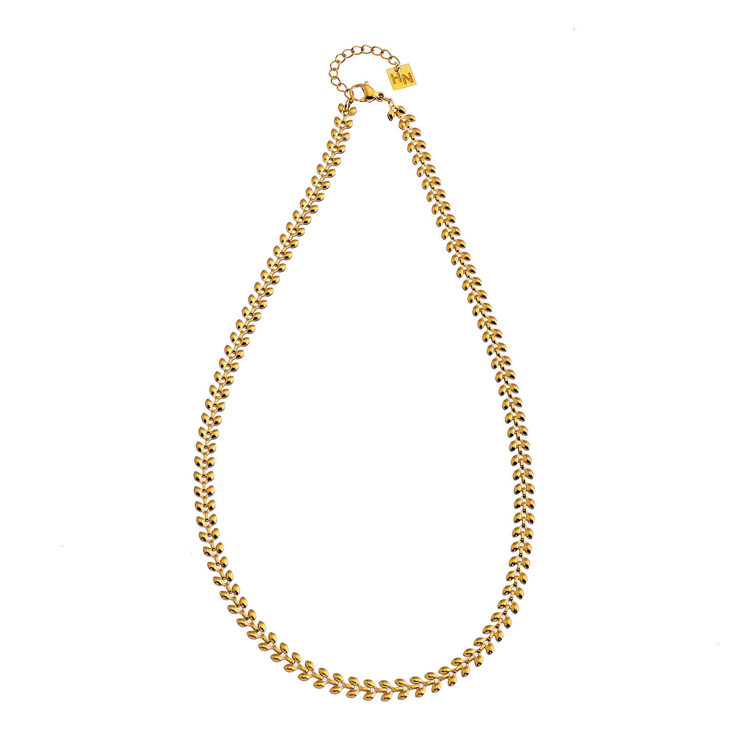 FANIA Leafy Patterned Bold Chain Necklace Image 7