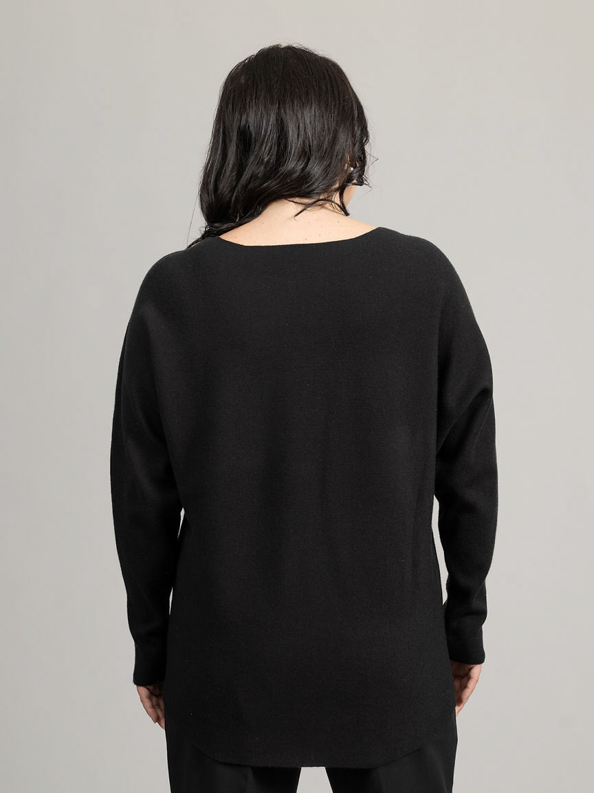 Long Sleeve Dolman Sweater With Hotfix