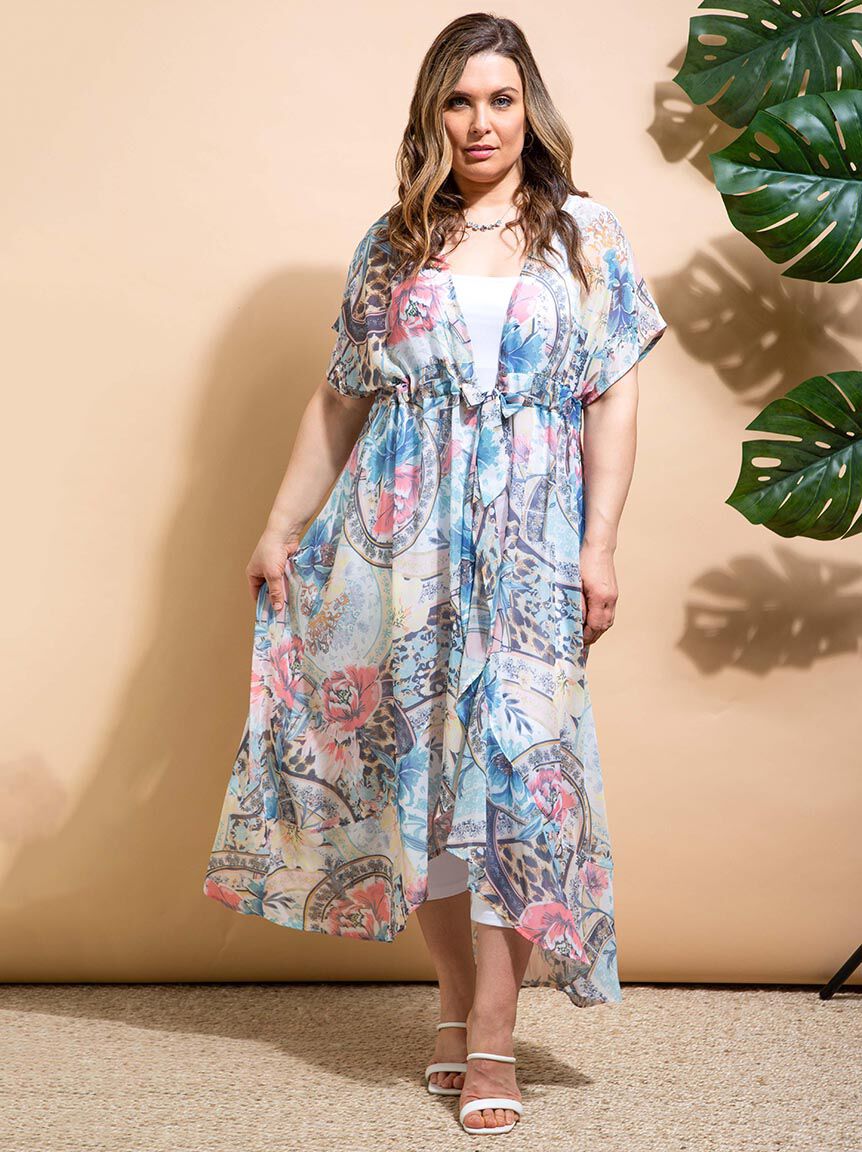 Sequin Sleeve Kimono Image 1