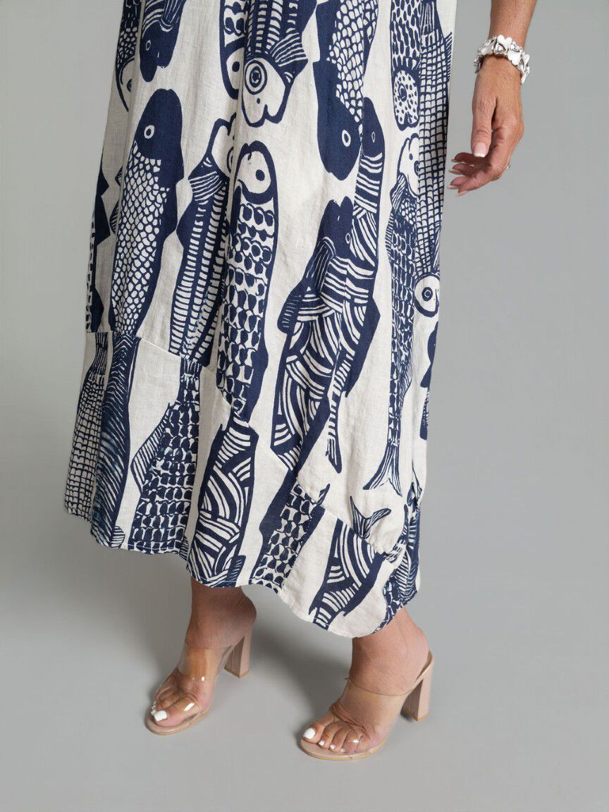 Square Neckline Fish Dress