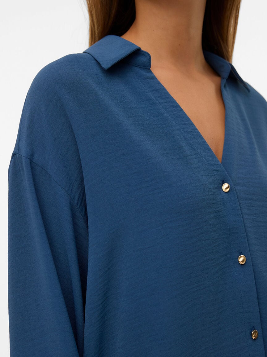 Long Sleeve Button Up Blouse