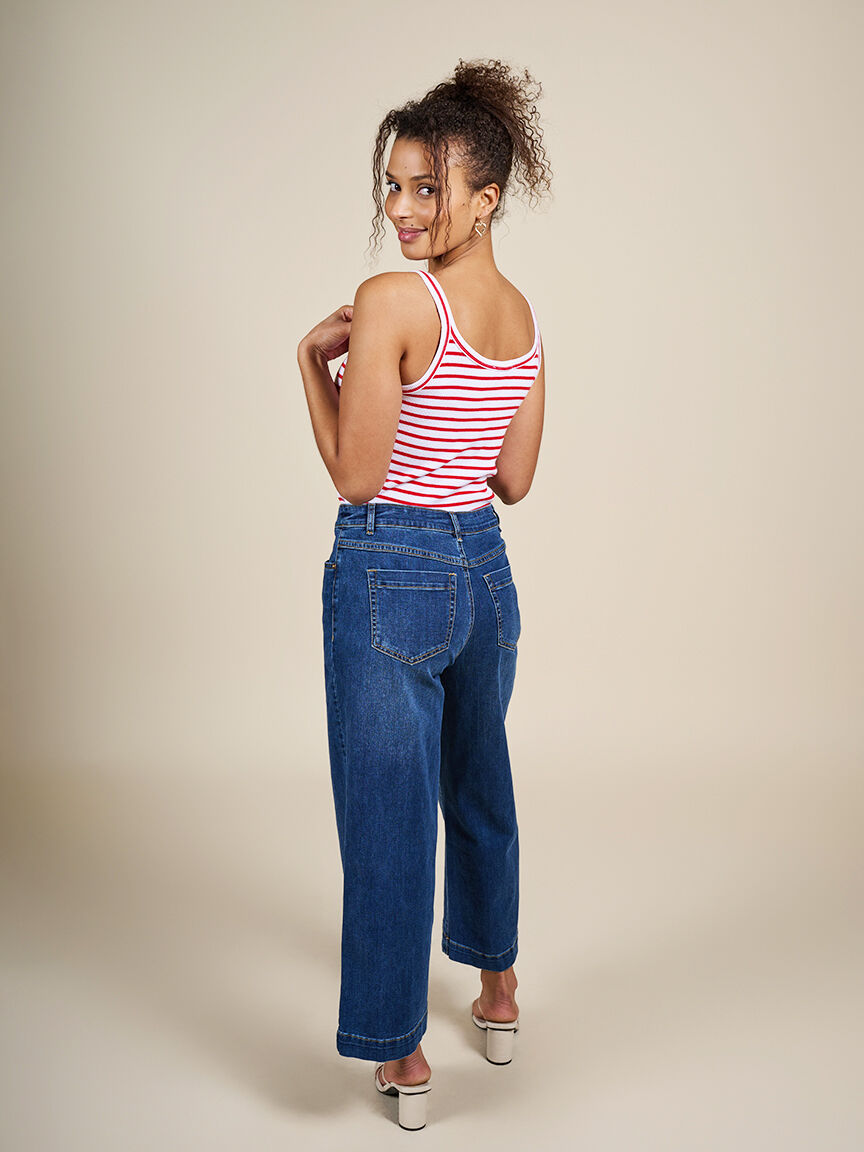 Audrey Cropped Wide Leg Jean  Image 4