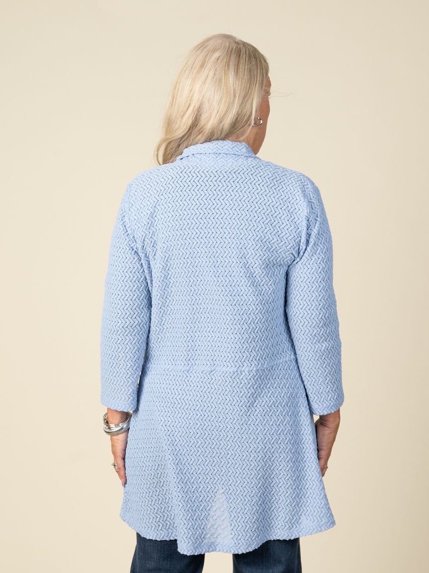 Long Crochet Lace Cardigan