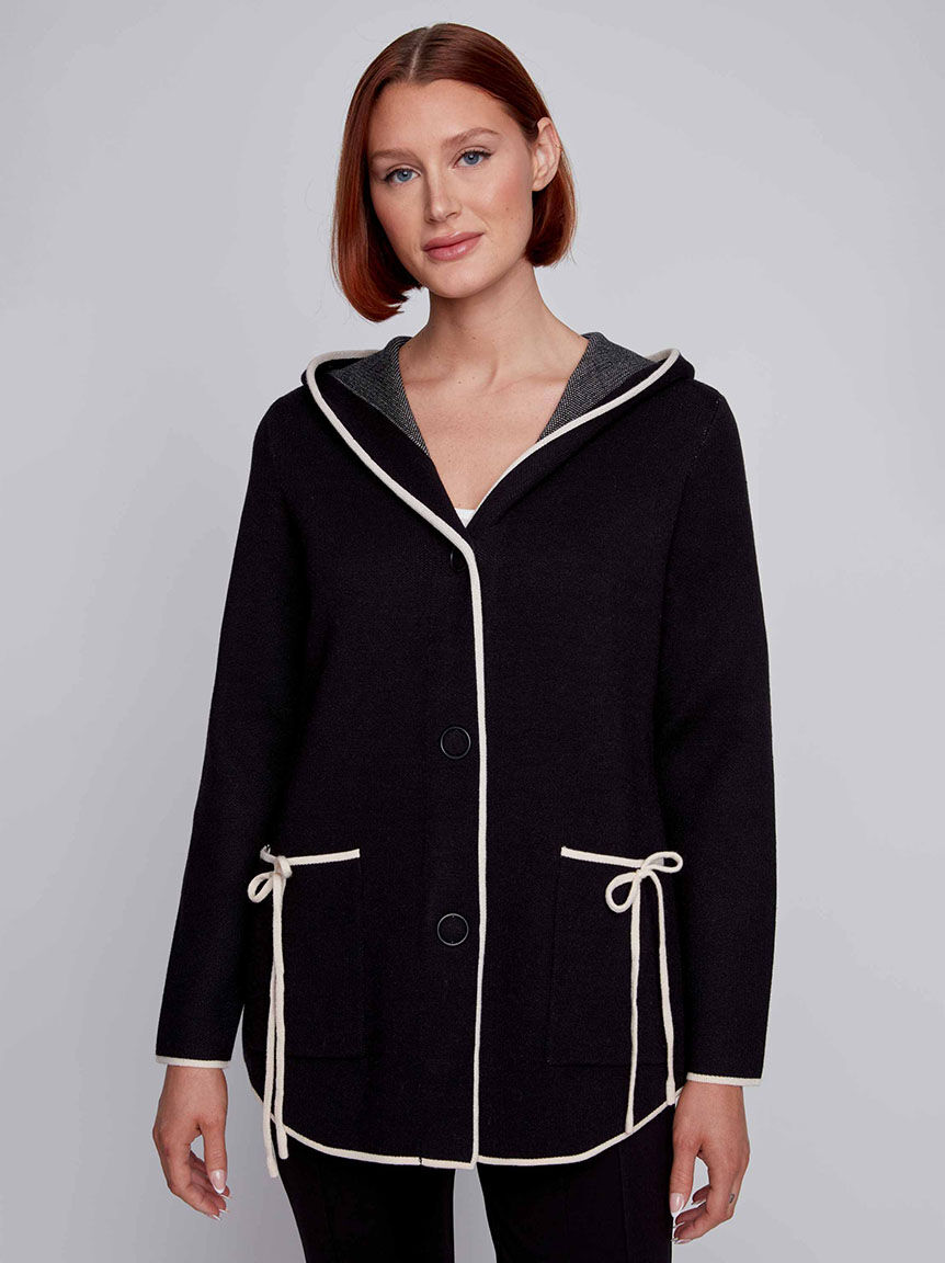 Hooded Snap-Up Jacket Image 1