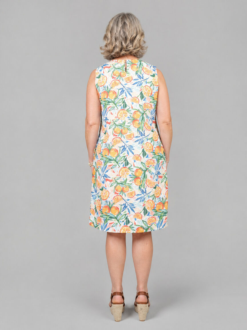 Midi Sleeveless Dress With Pockets Image 5