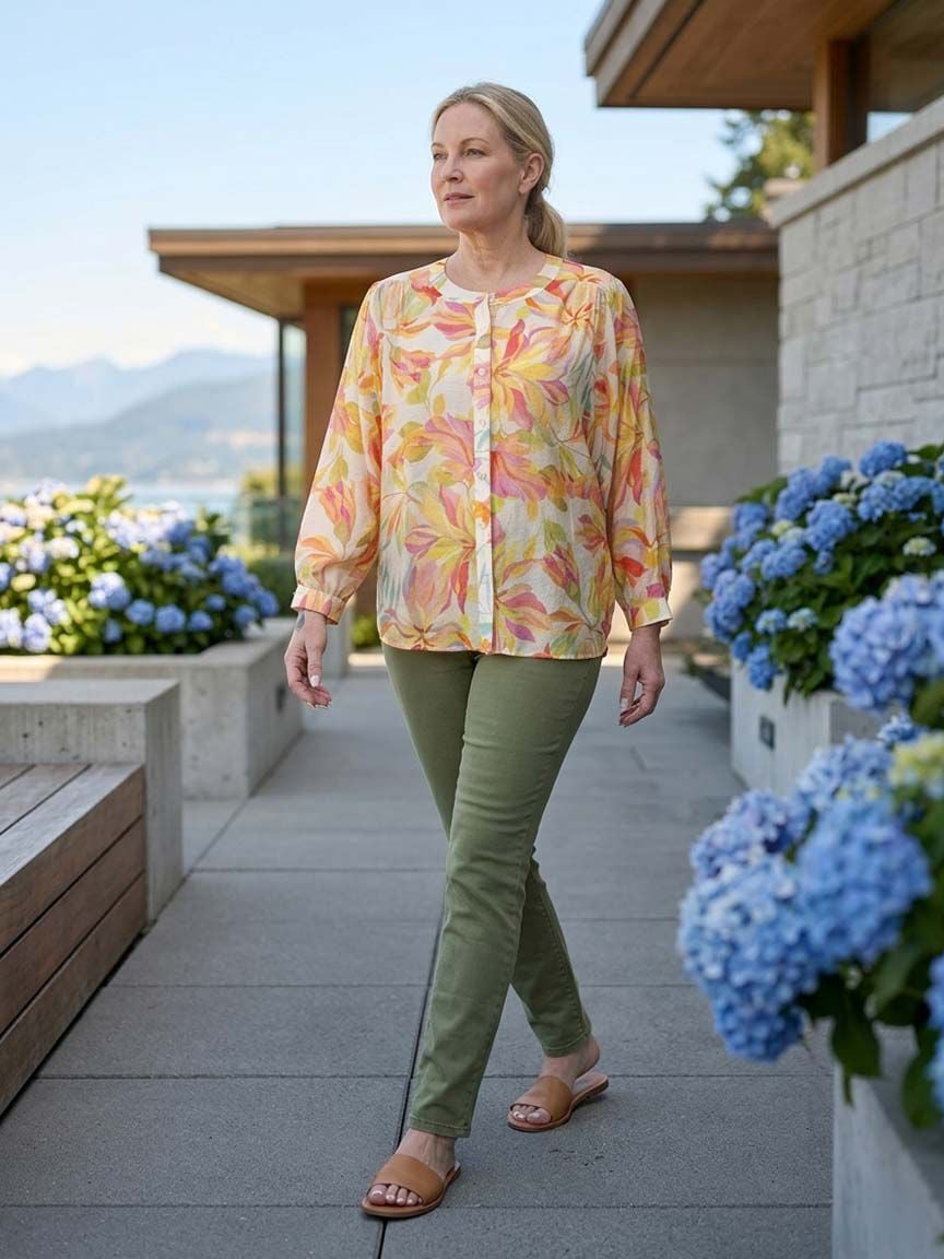 Flowy Dolman Sleeve Blouse