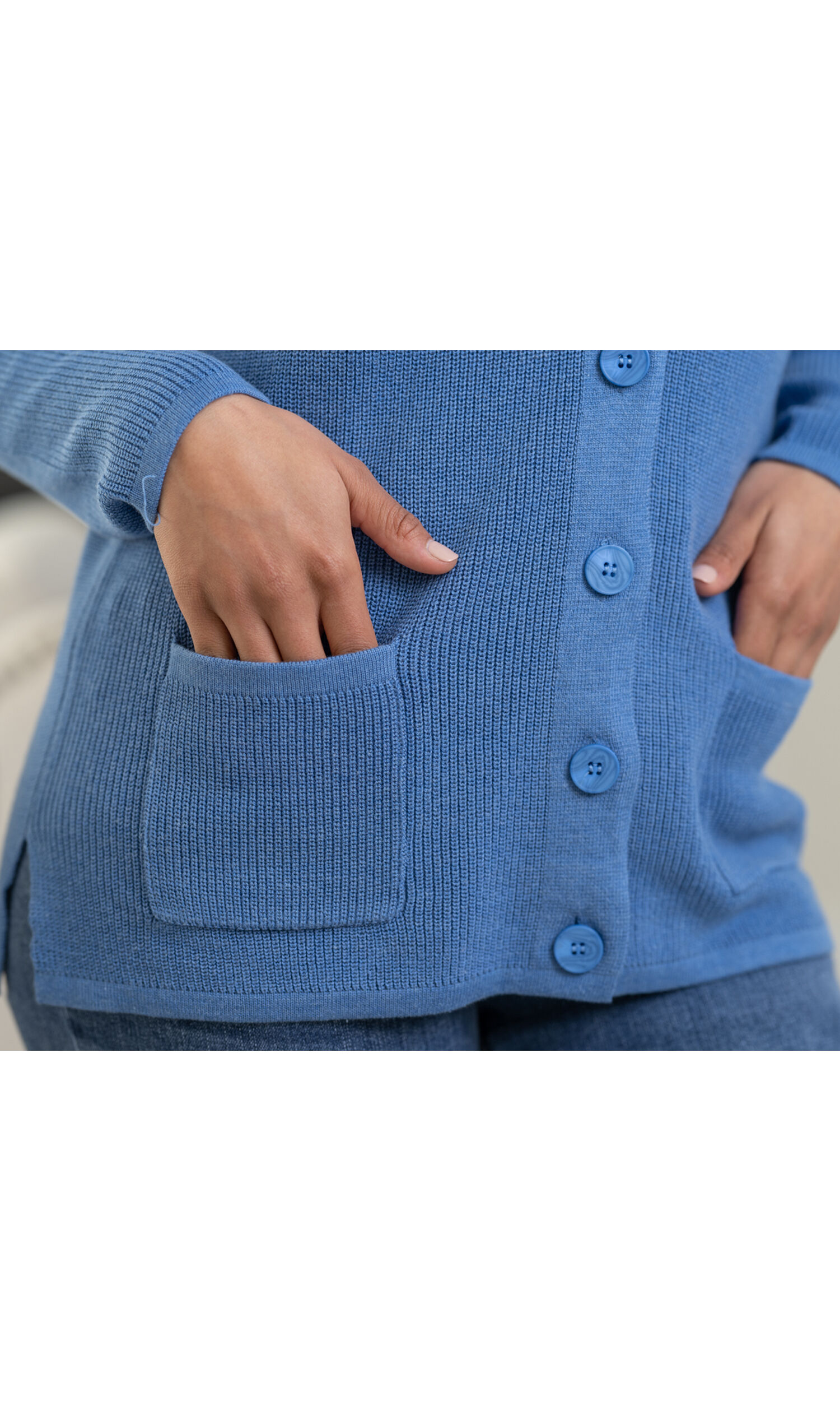 Button Front Tight-Knit Cardigan Image 3