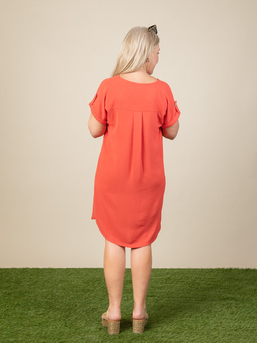 Knee Length Short Sleeve Dress Image 3