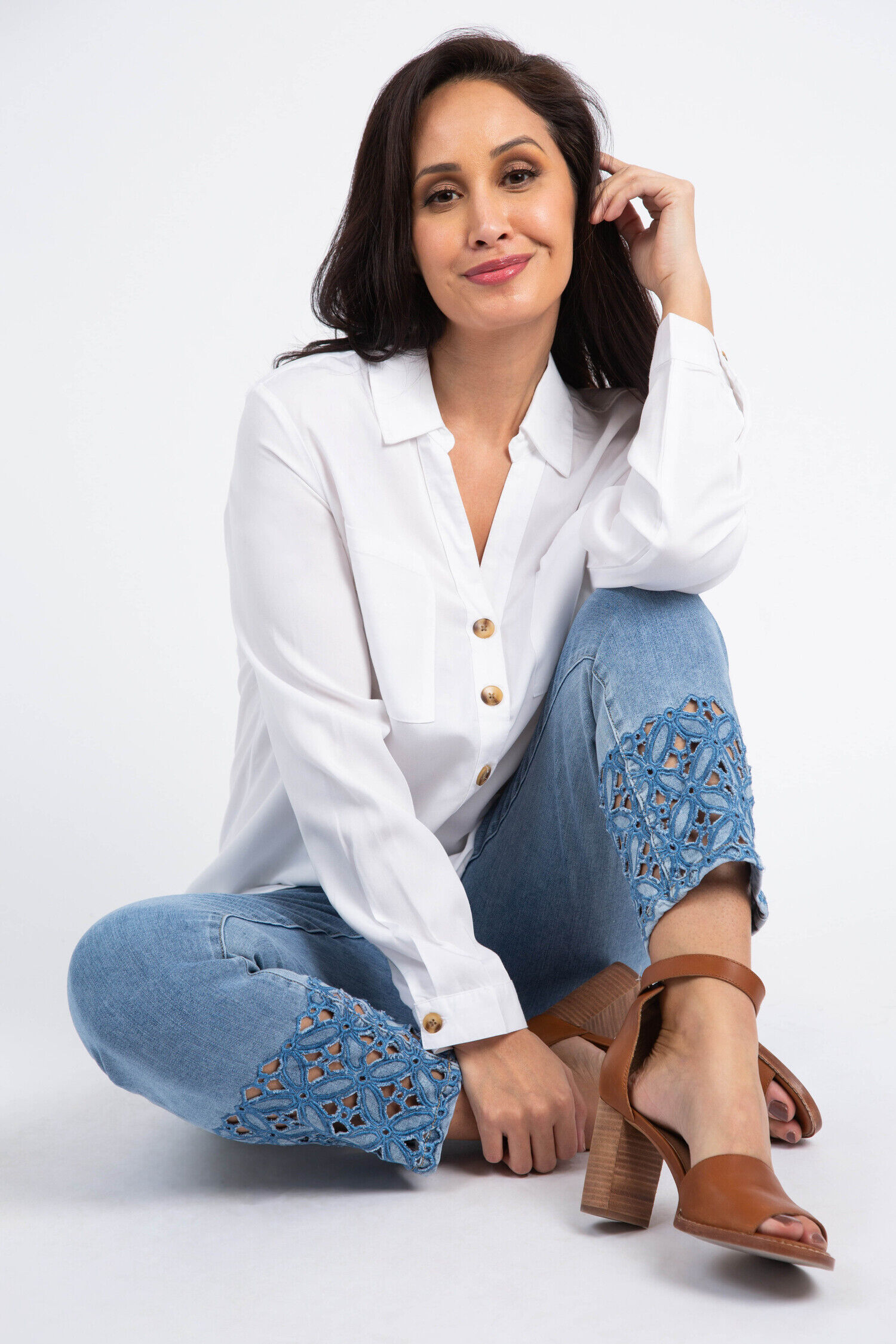 Long Sleeve Button-Up Blouse Image 6