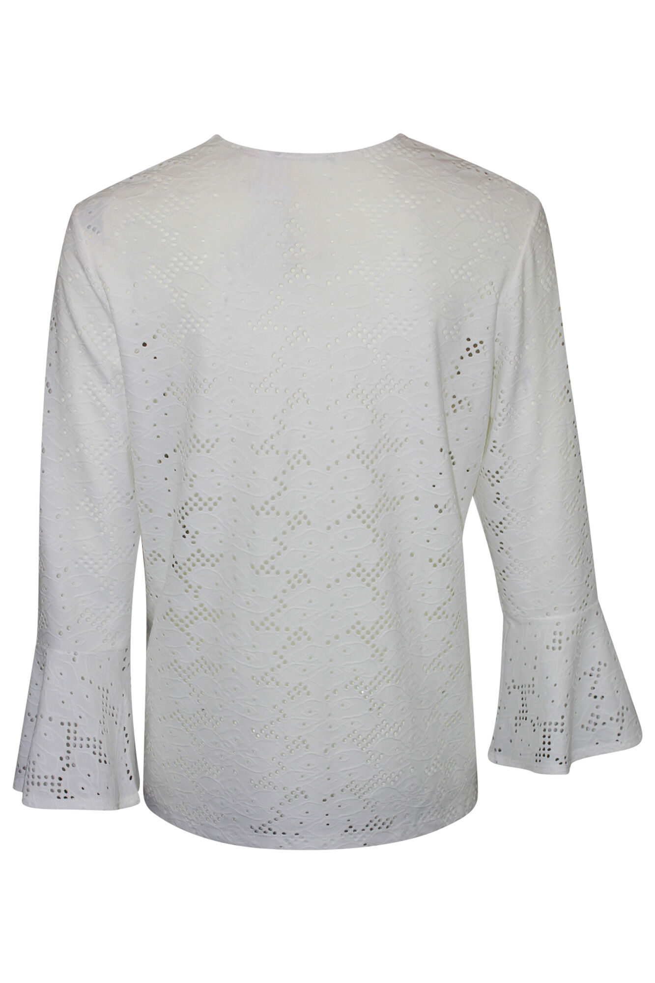 Eyelet Cardigan with Bell Sleeve Image 2