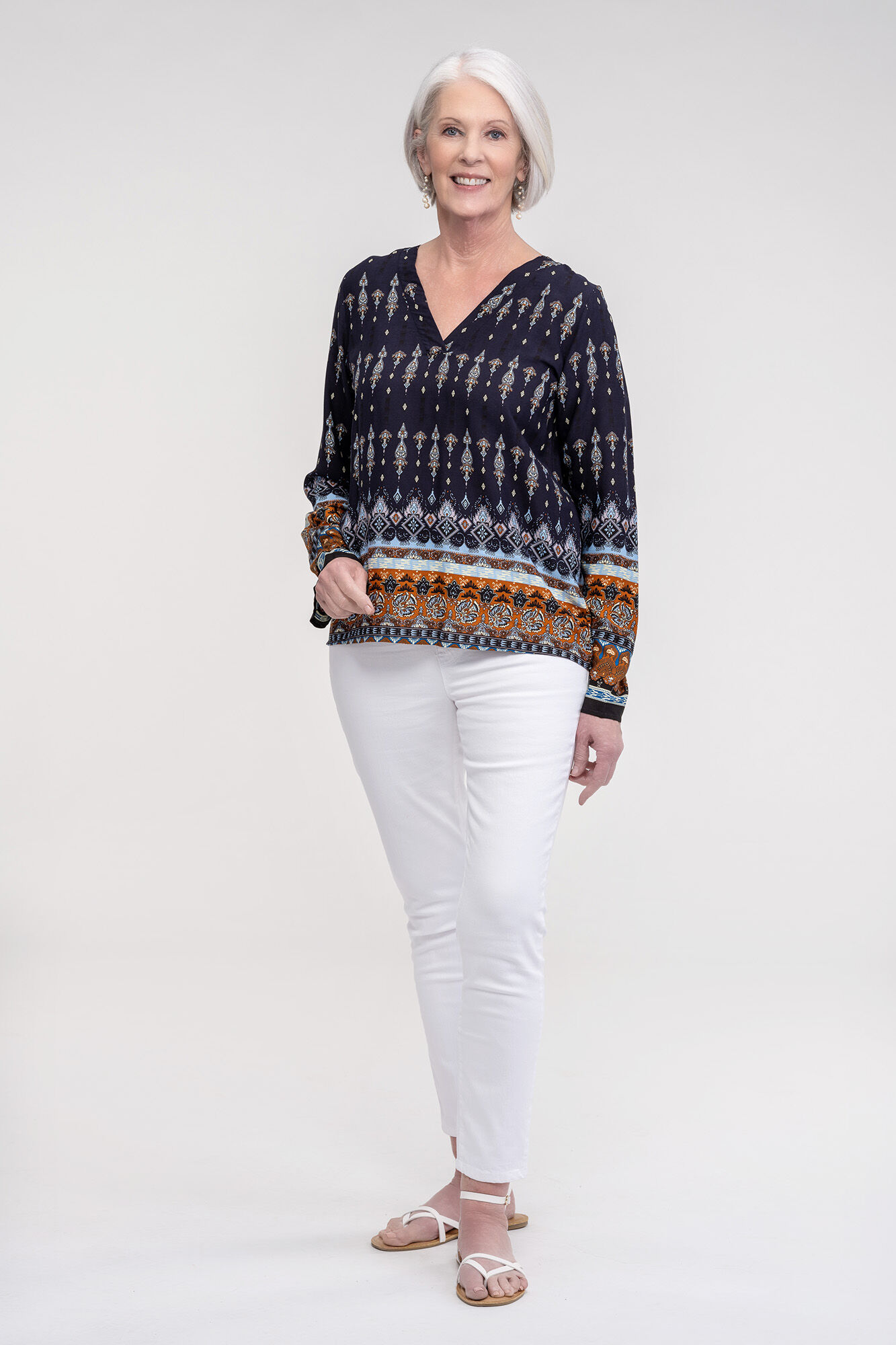 Tribal White Ankle Dream Jeans Image 1