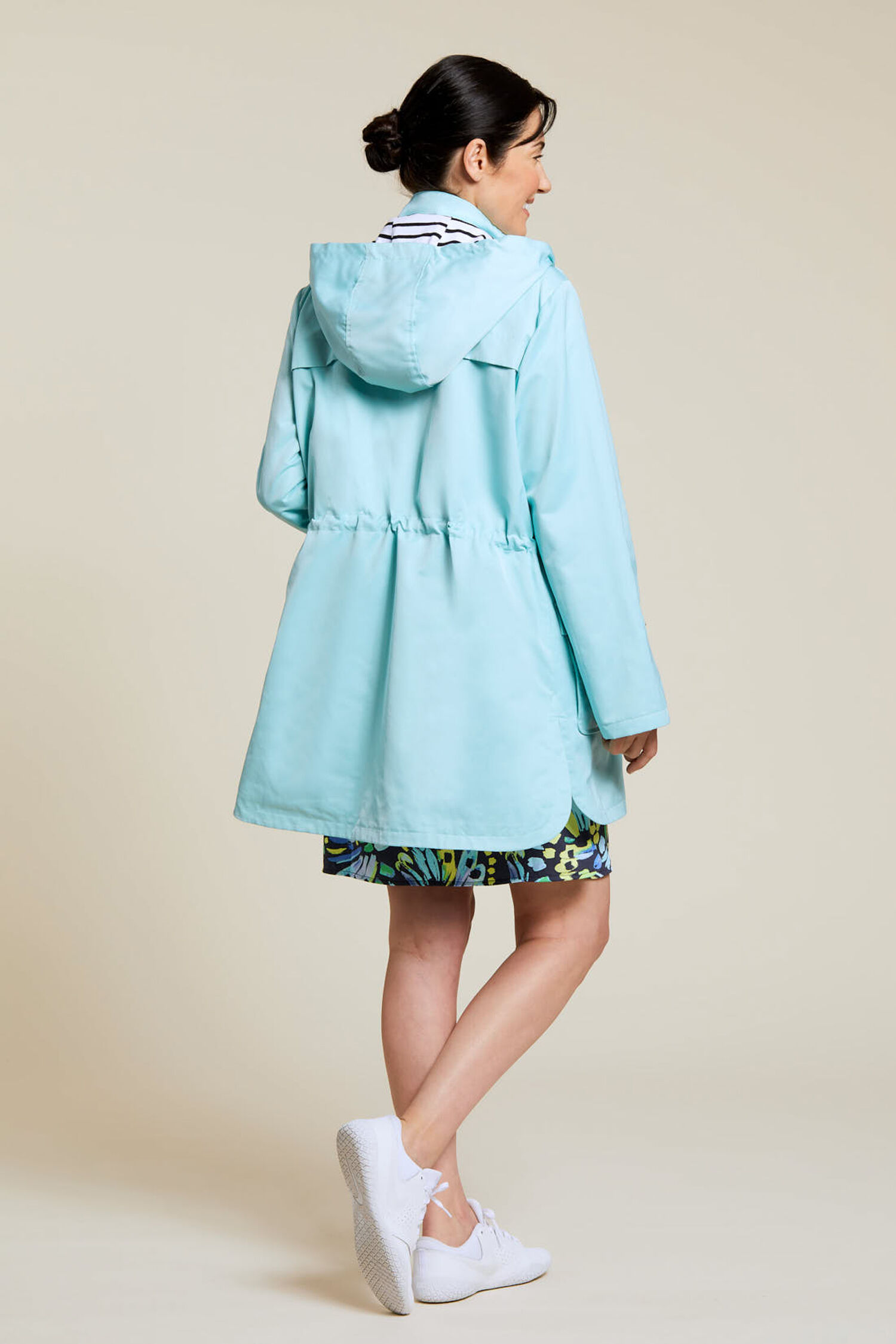 Twill Raincoat with Removable Hood Image 3