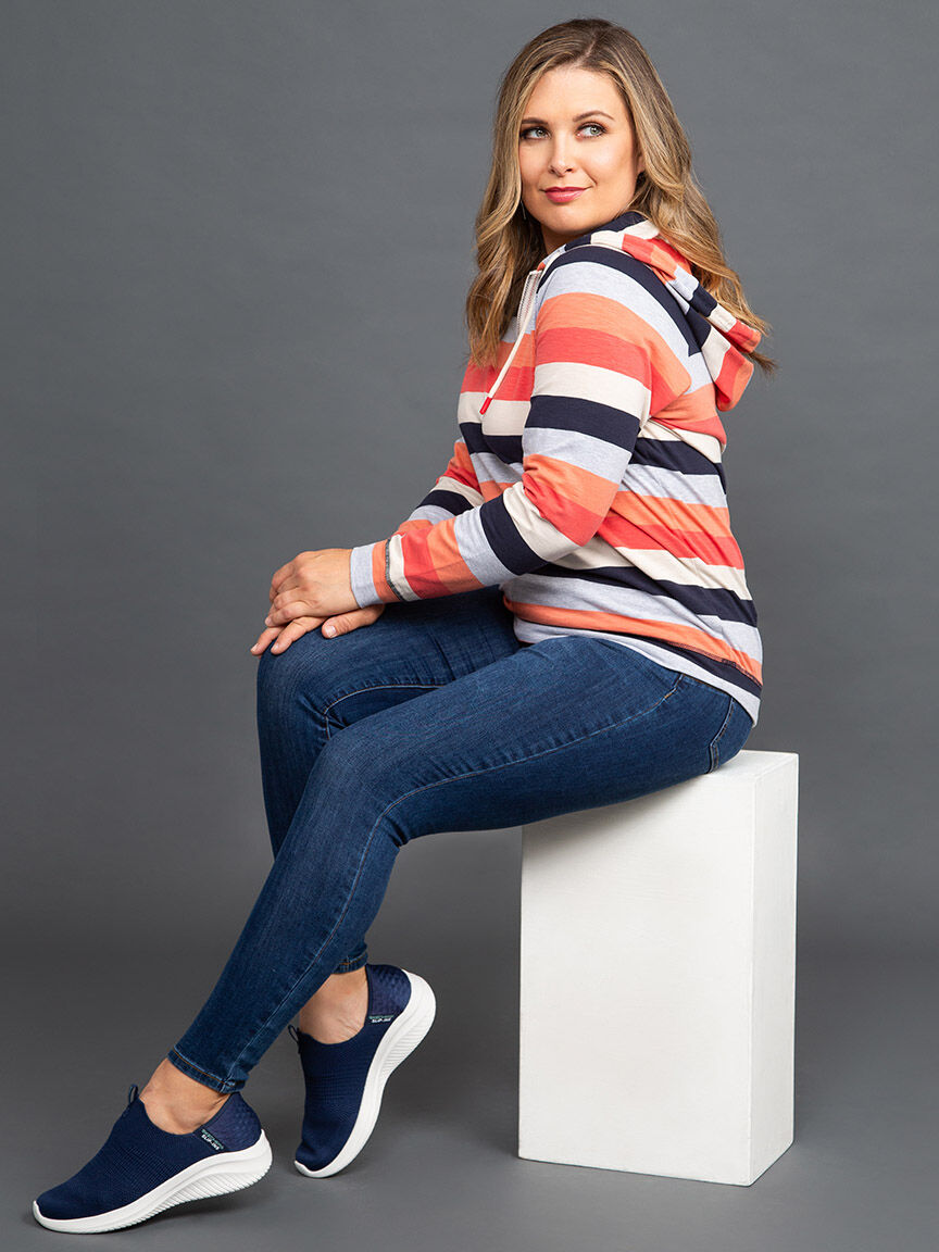 Long Sleeve Cotton Jersey Hooded Top Image 5