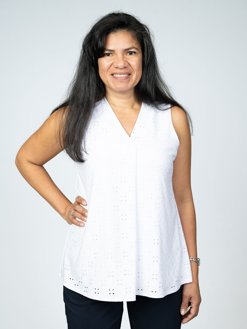 Sleeveless Eyelet Top 