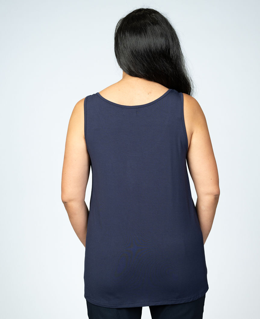 Bamboo Sleeveless Crew Neck Top Image 2