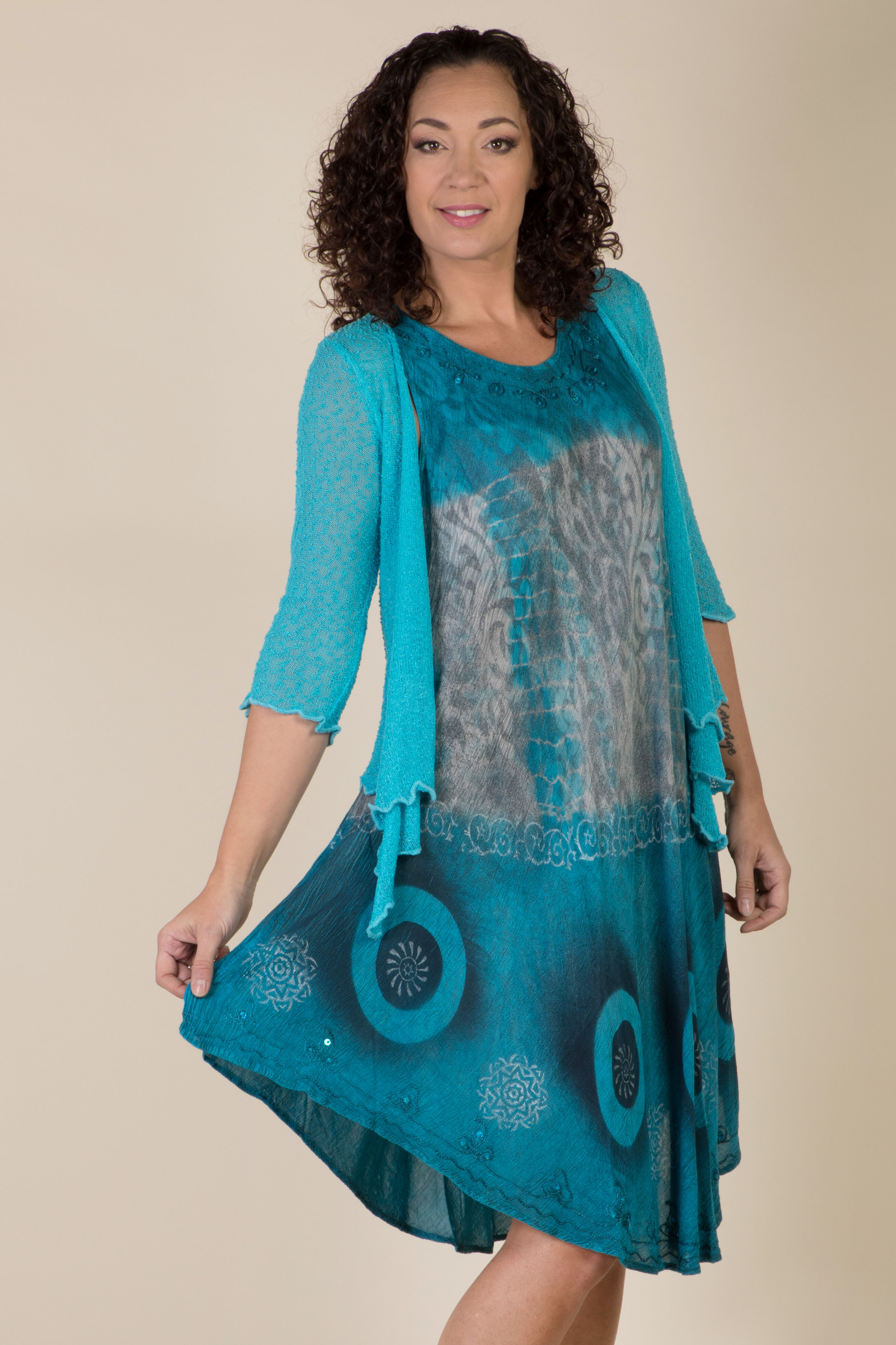 Cropped Mesh Cardigan Image 10