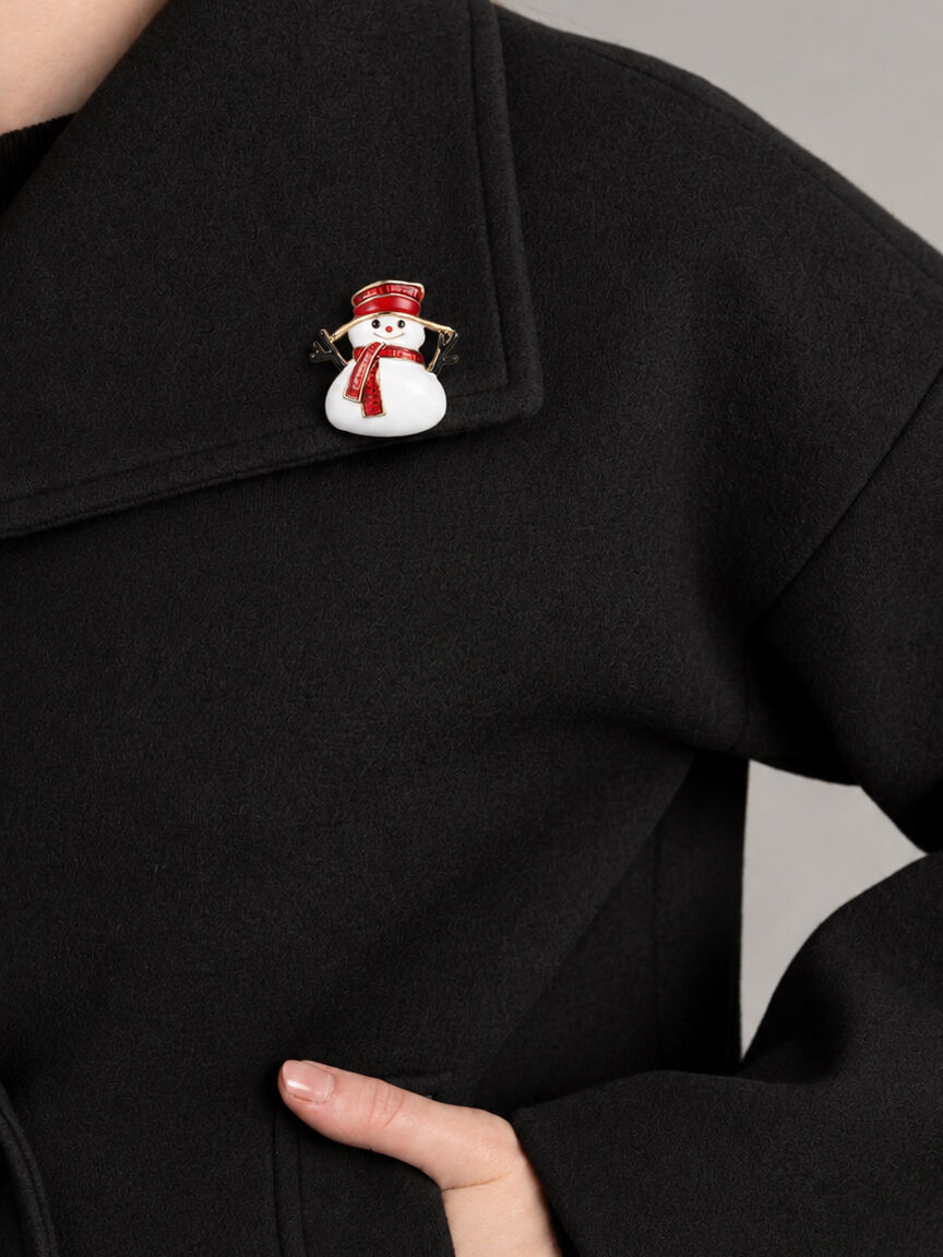 Smiling Snowman Pin