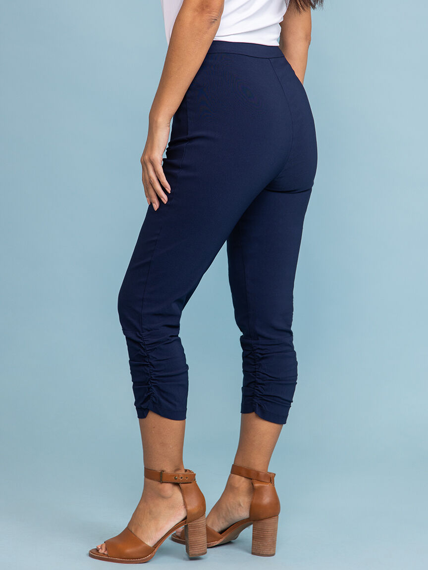 Ruched Leg Pull-On Capri  Image 3