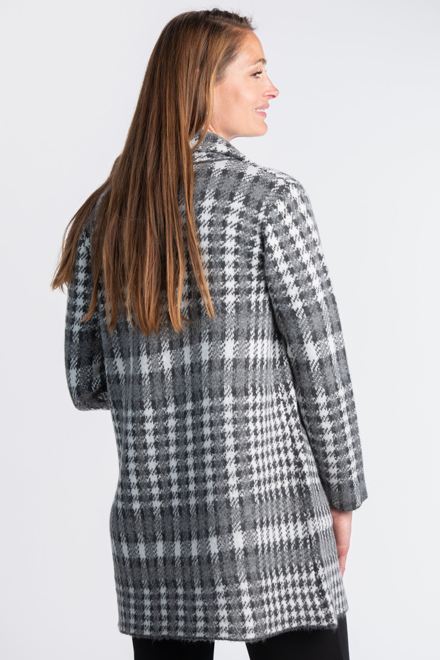 Button-Up Plaid Coat  Image 2