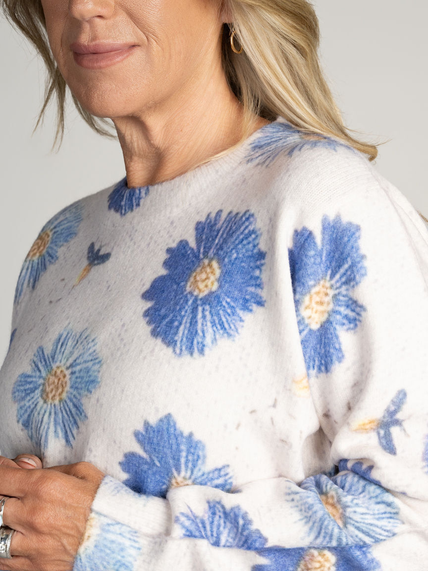 Floral Print Sweater