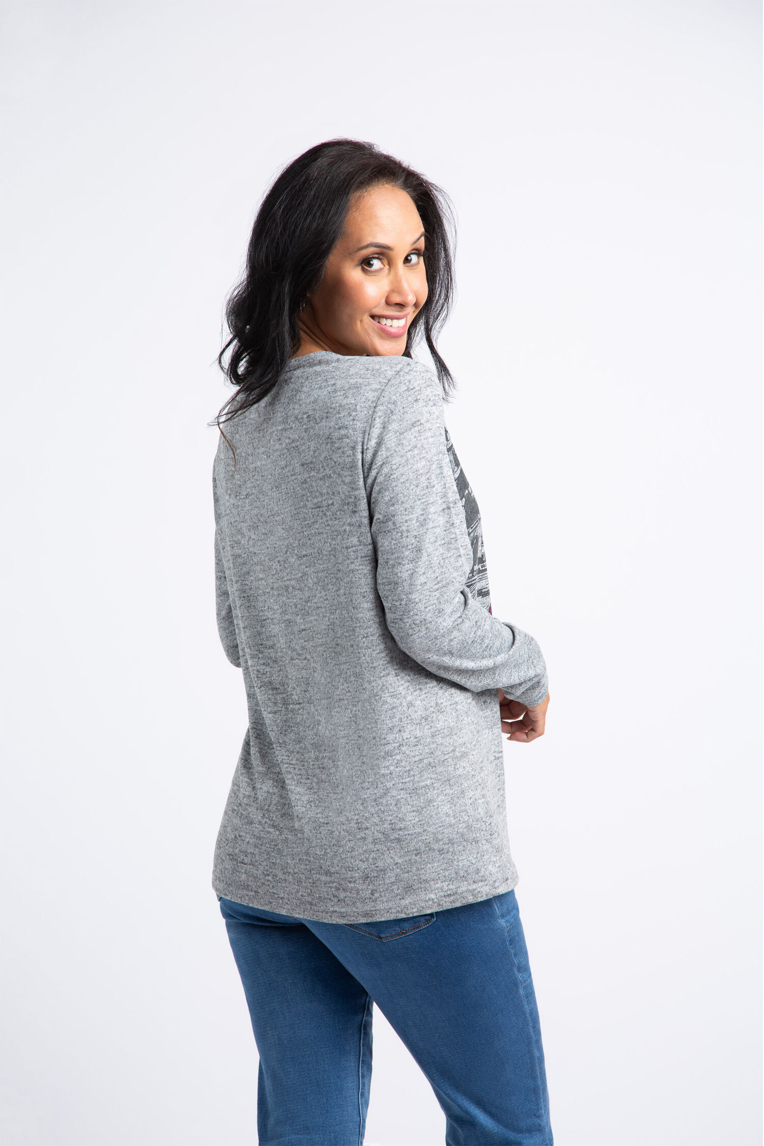 Long Sleeve London Rhinestone Top  Image 3