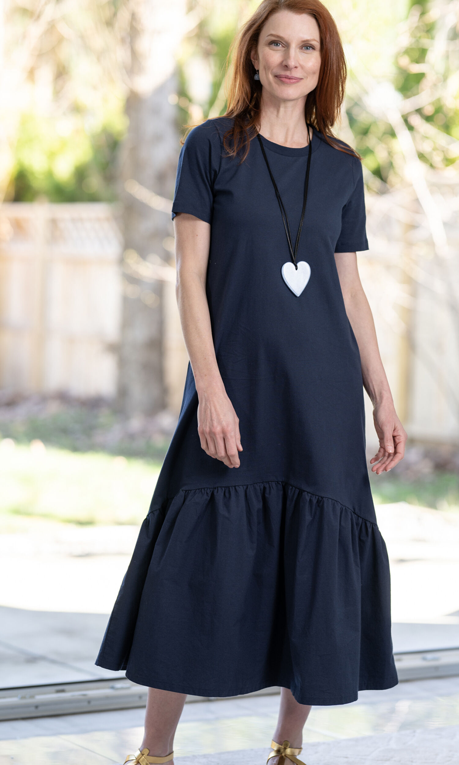 Short Sleeve Ruffle Hem Maxi Dress Image 1