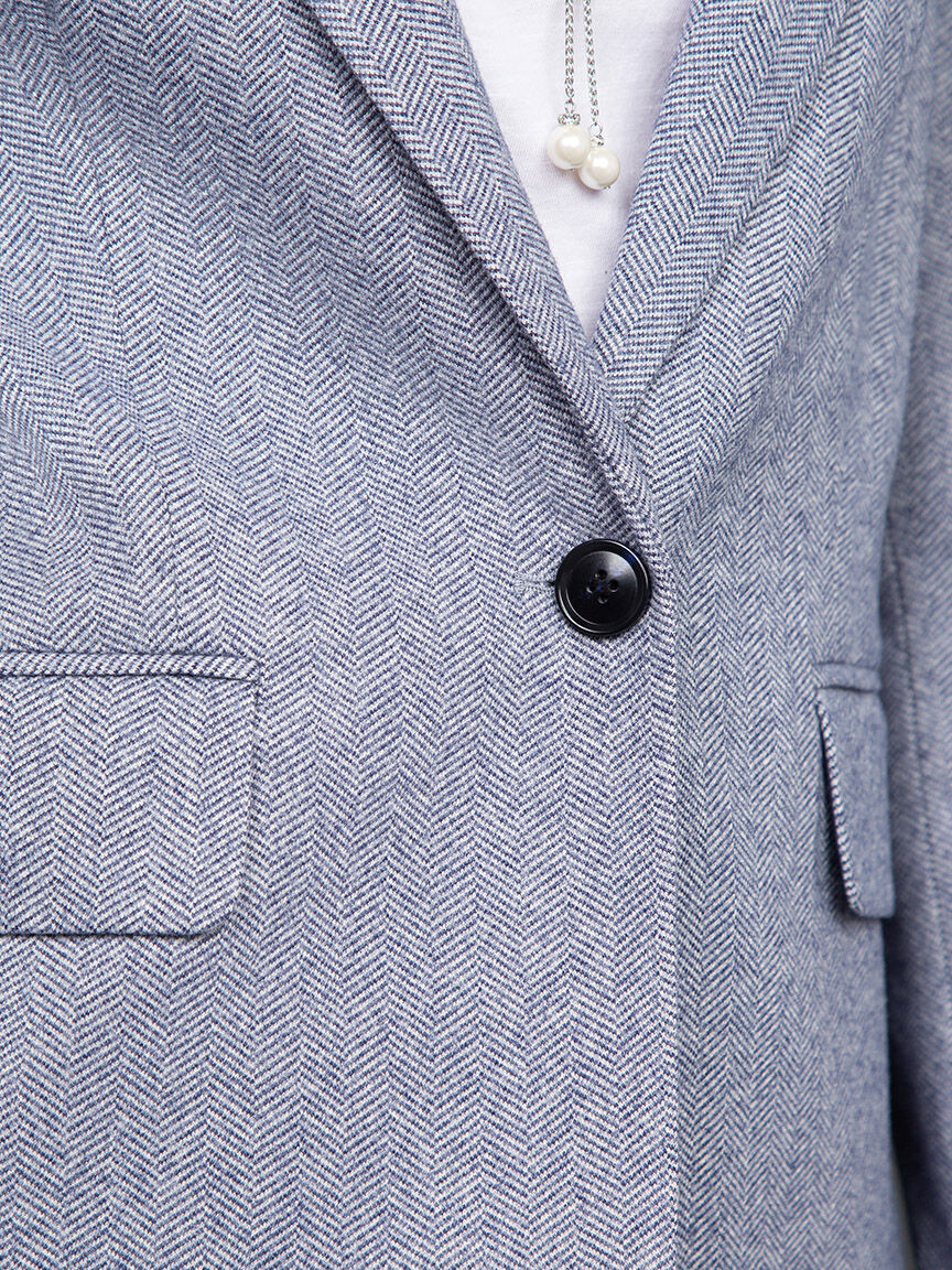Single Button Brushed Blazer