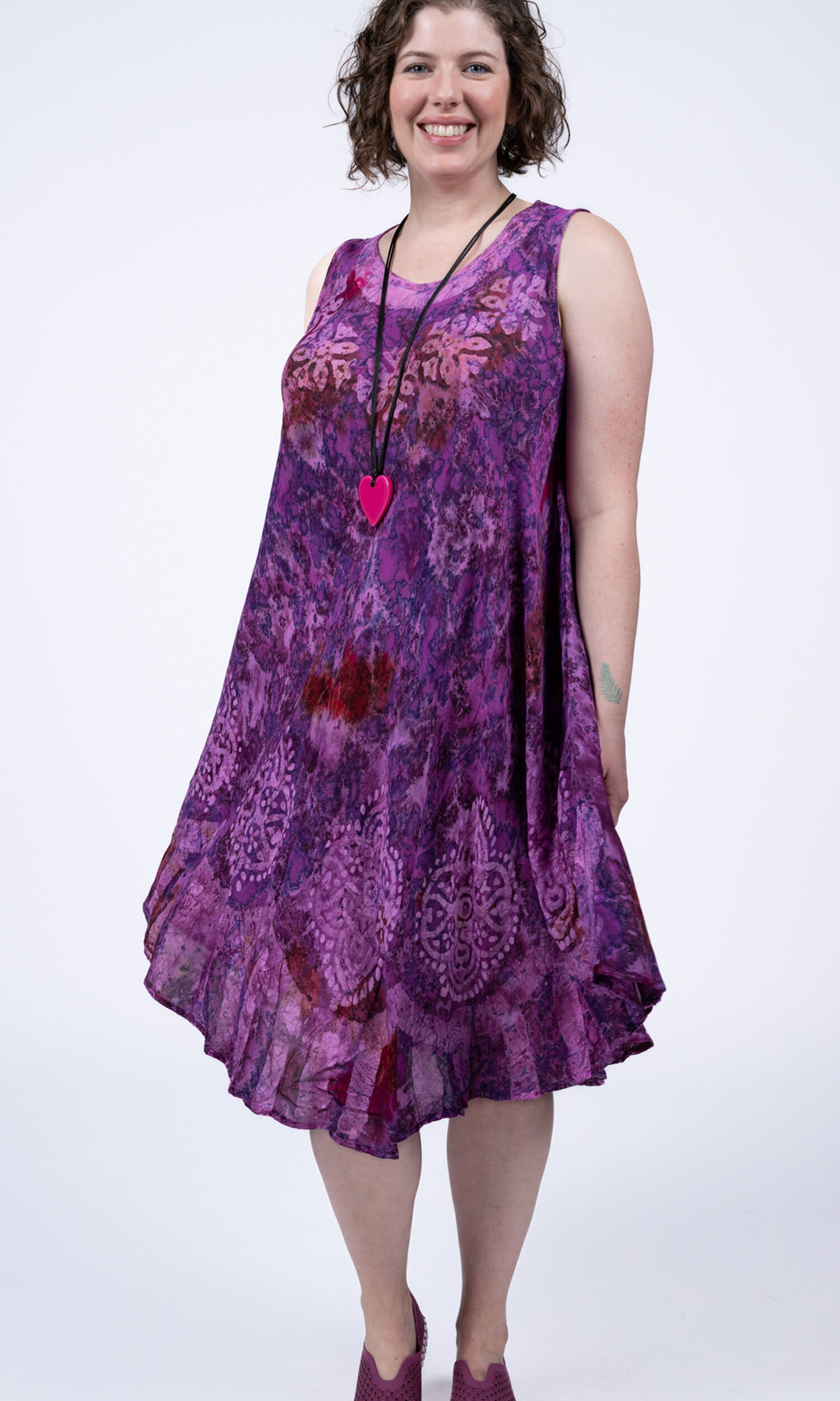 Sleeveless Marble Umbrella Dress Image 1