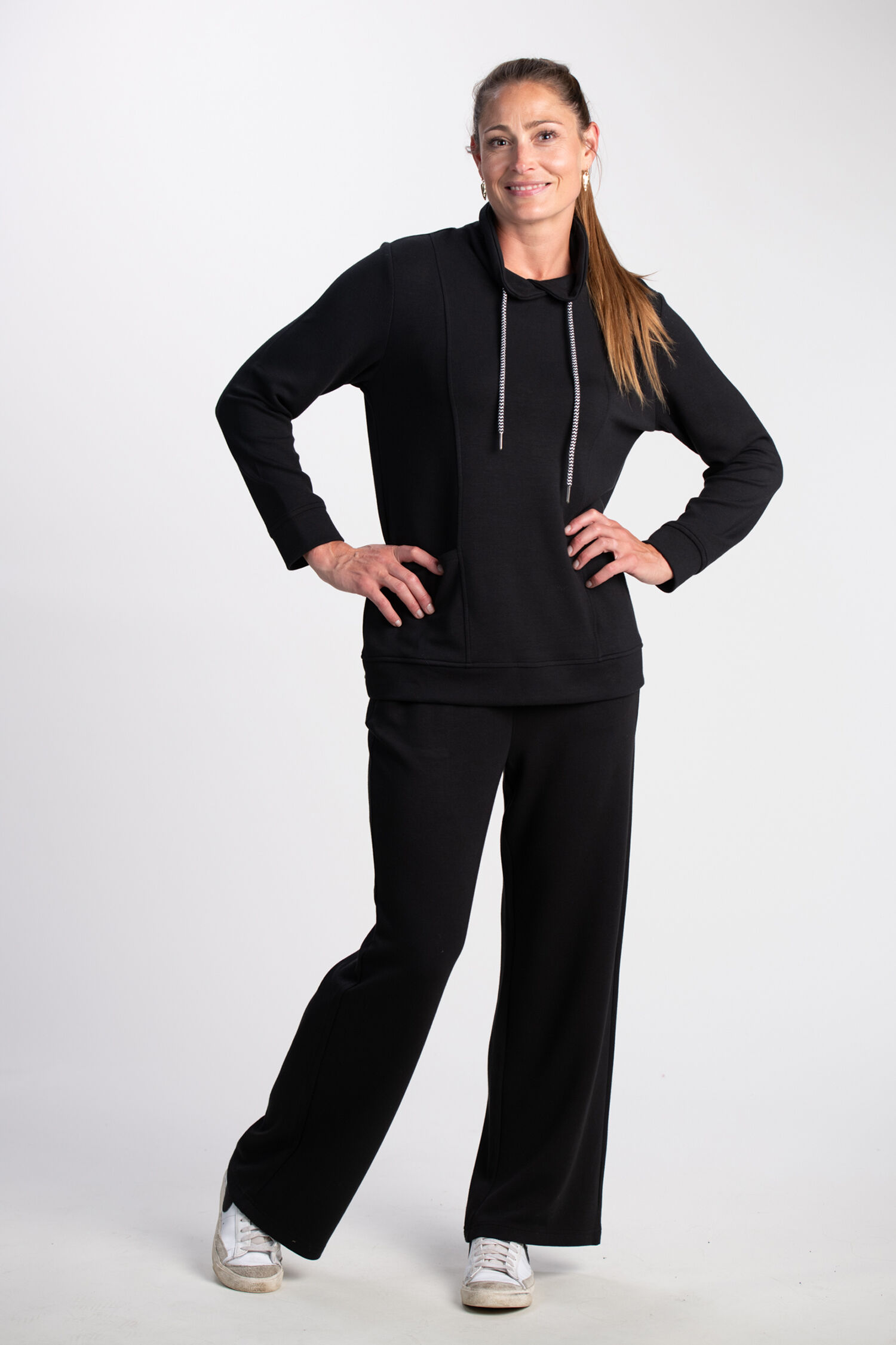 Wide Leg Scuba Pants Image 1